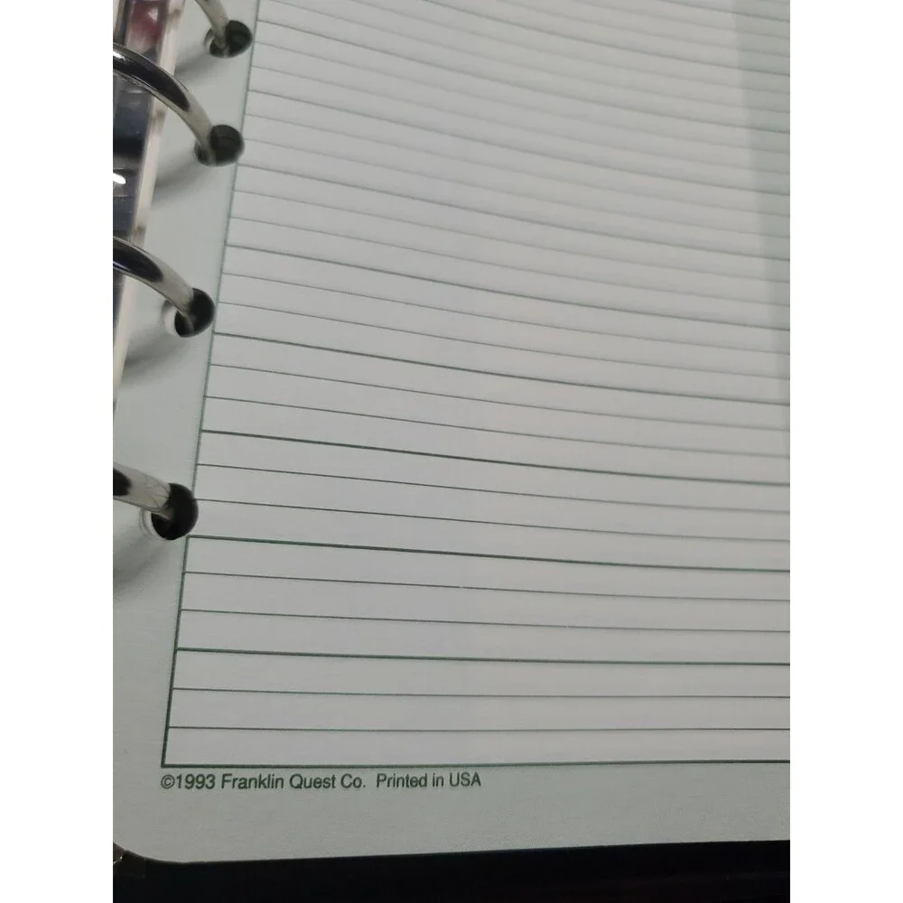 Vtg Franklin Quest Day Planner Binder Burgundy Faux Leather Original Calendar